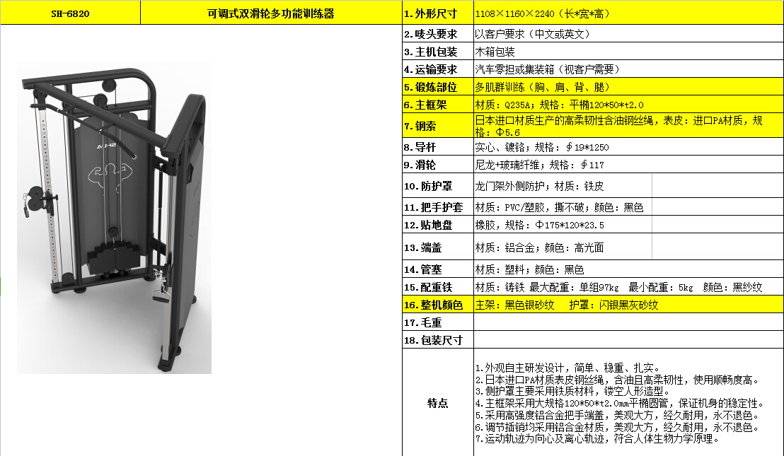 可調(diào)式雙滑輪多功能訓(xùn)練器SH-6820.jpg