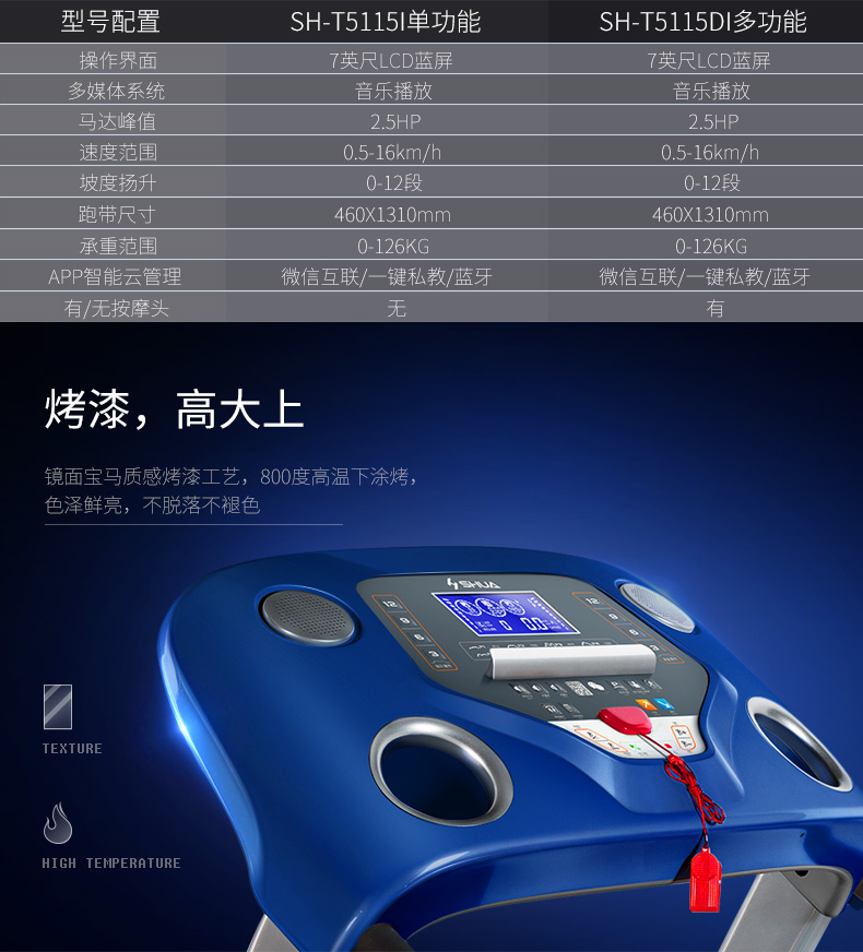 舒华罗伯特智能跑步机 SH-5115-山东驰爽体育发展有限公司